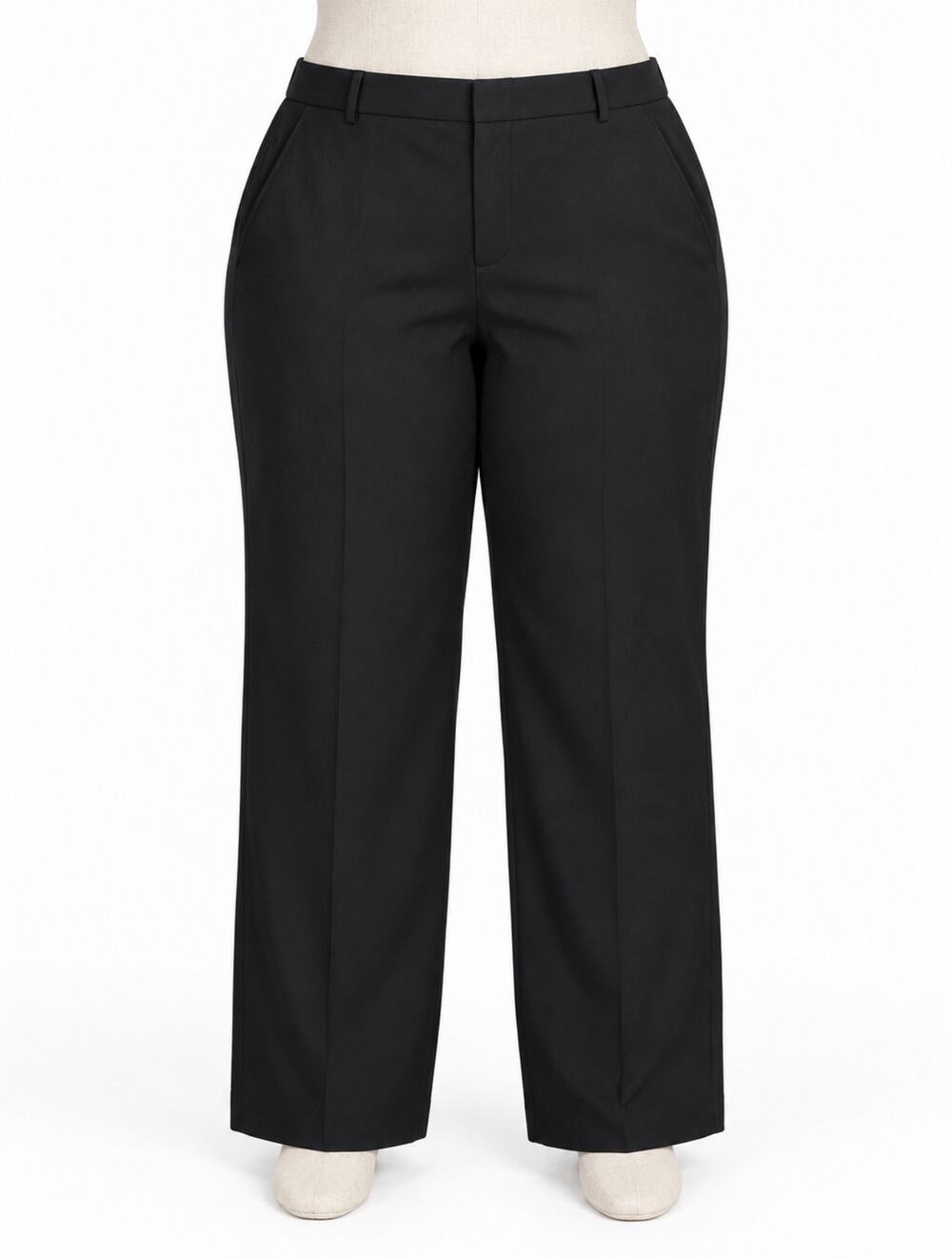Vince Straight-Leg Trouser Pants Women’s 20 Plus Black Wool Blend High Rise NWT